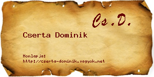 Cserta Dominik névjegykártya