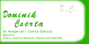 dominik cserta business card